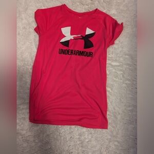 Under Armour Kids Bright Pink Short Sleeve Tee Youth Large